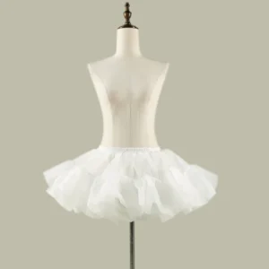 Puszysta spódnica tutu bufiasta krynolina mini Beżowy
