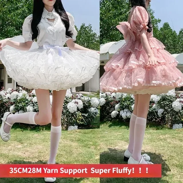 Puszysta tiulowa halka spódnica bąbelkowa Lolita wielowarstwowa Głównik