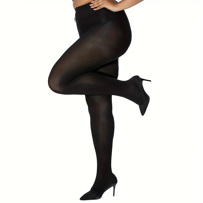 Rajstopy aksamitne 120D Plus Size w wielu kolorach Czarny