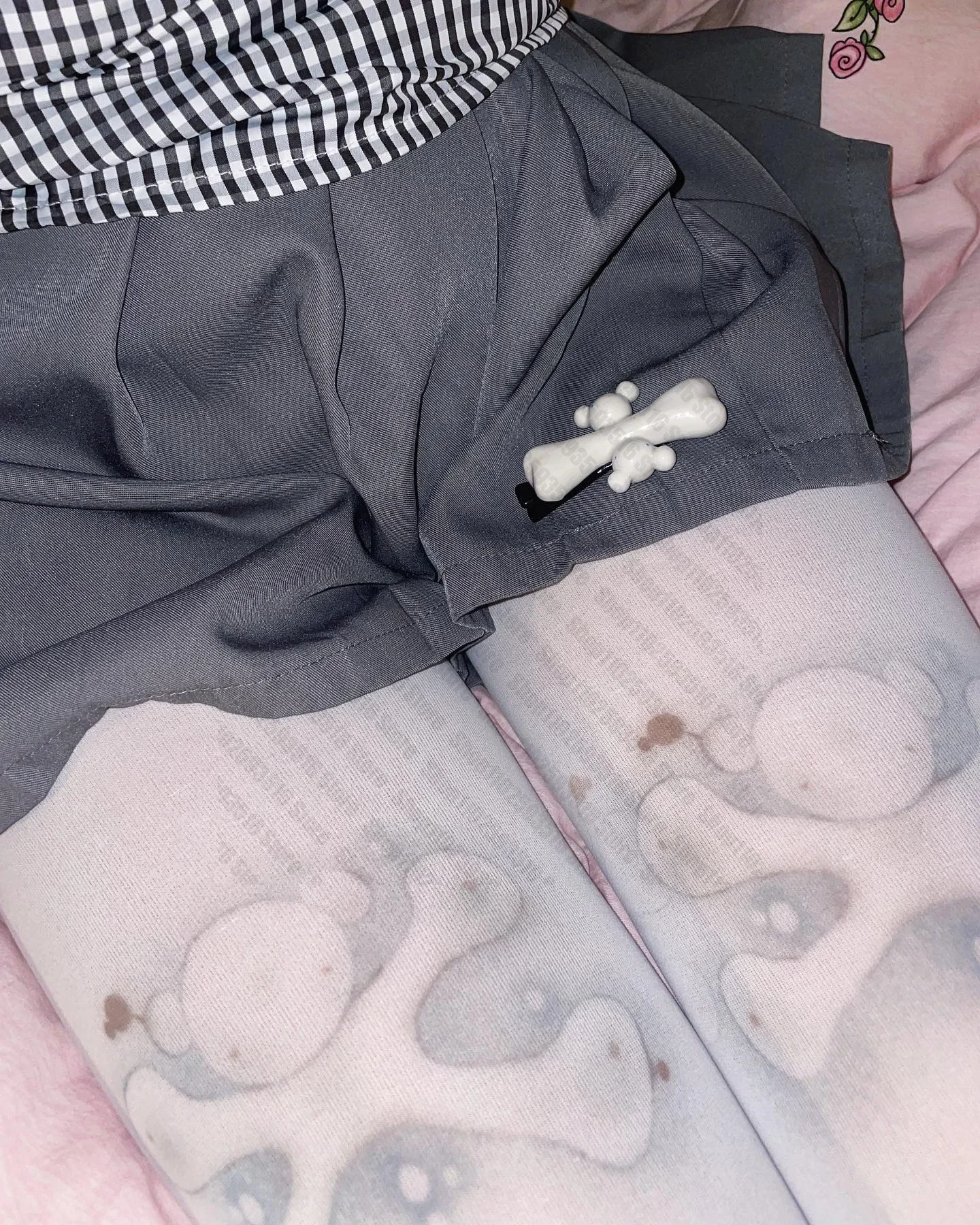 Rajstopy punk Lolita Harajuku, długie i uciskowe, wiele kolorów Beżowy