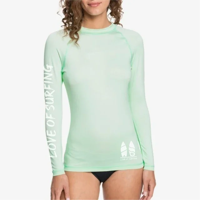 Rashguard koszulka surfingowa z ochroną UV damska Fioletowy