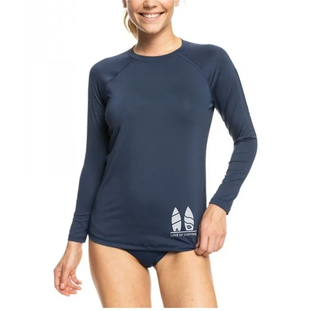 Rashguard koszulka surfingowa z ochroną UV damska Różowy