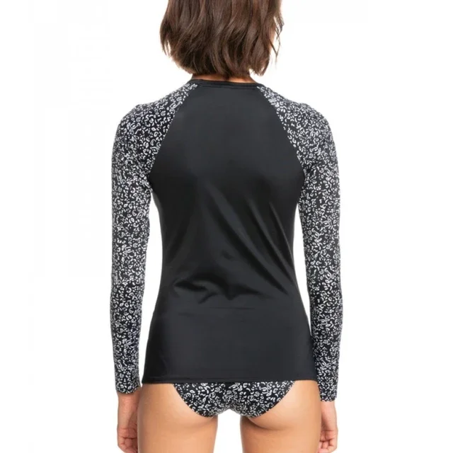 Rashguard koszulka surfingowa z ochroną UV damska Srebrny