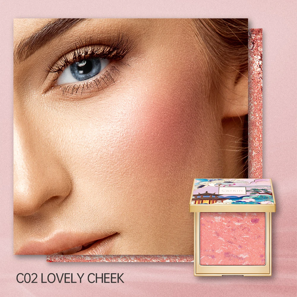 Róż do policzków CATKIN Eternal Love — długotrwały naturalny blush Błękitny