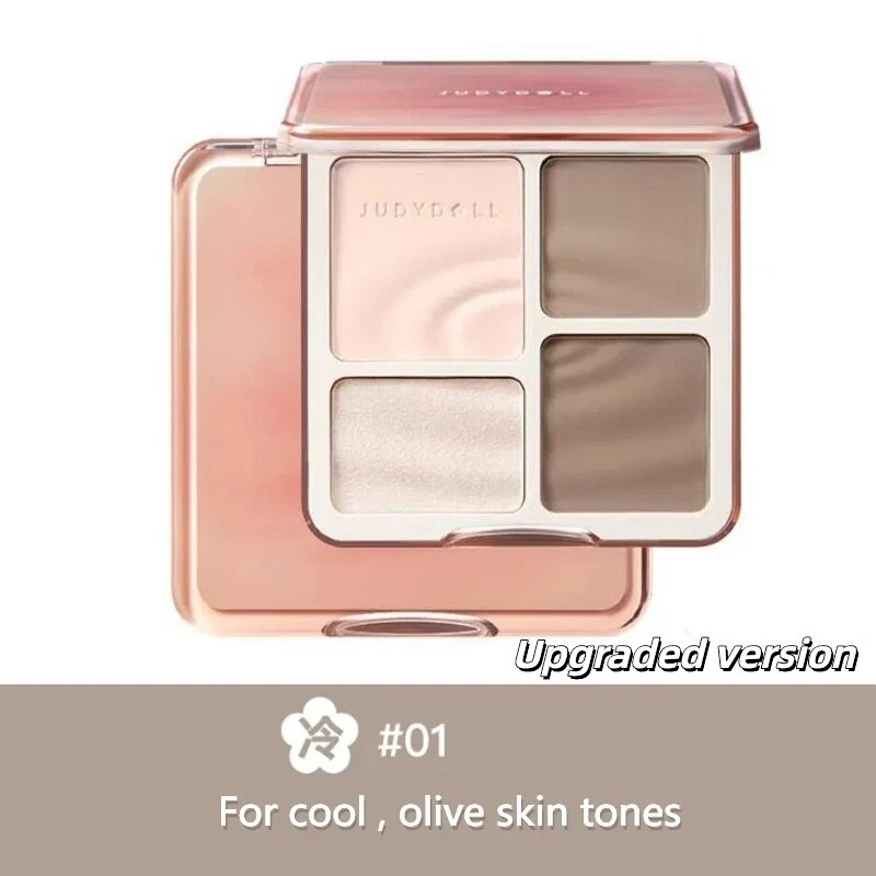 Rozświetlacz i bronzer do konturowania twarzy Judydoll 3D Armijna zieleń