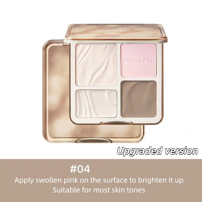 Rozświetlacz i bronzer do konturowania twarzy Judydoll 3D Czekolada