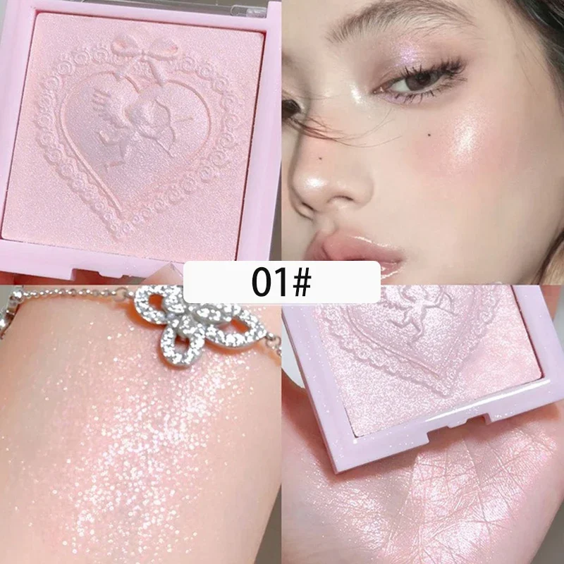 Rozświetlacz i bronzer w proszku do twarzy i ciała High Gloss Armijna zieleń