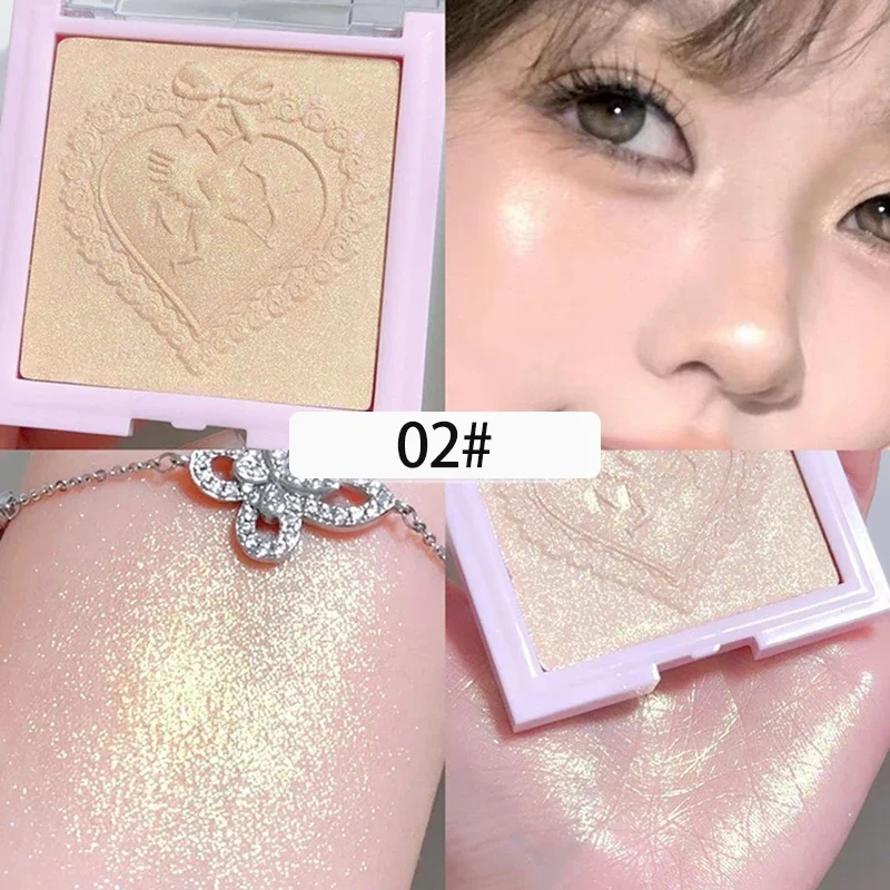 Rozświetlacz i bronzer w proszku do twarzy i ciała High Gloss Błękitny