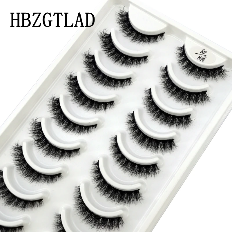 Rzęsy 3D faux mink puszyste i gęste – zestaw 10 par Ciepły żółty