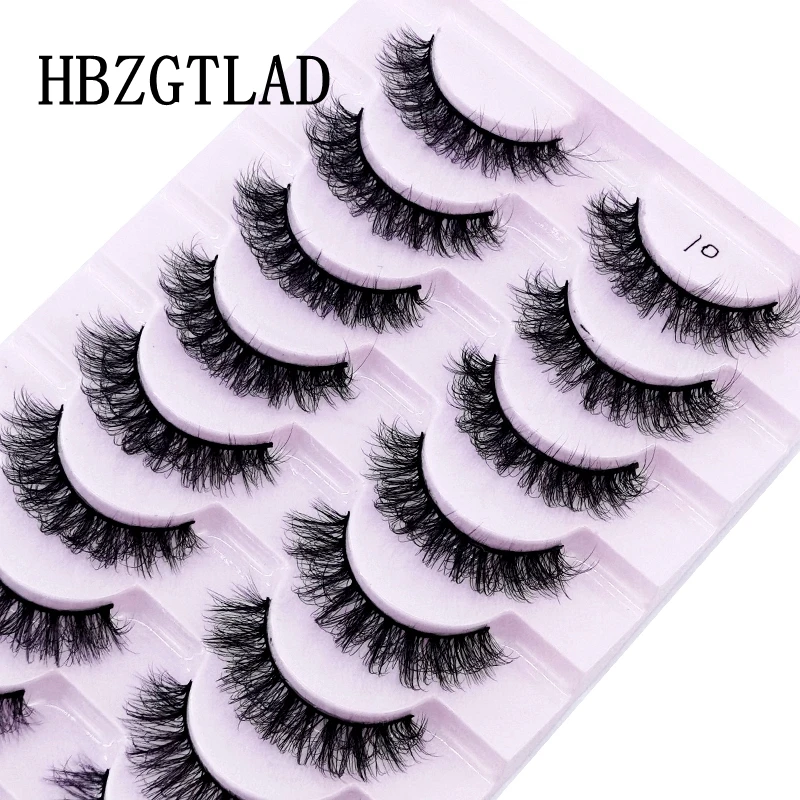 Rzęsy 3D faux mink puszyste i gęste – zestaw 10 par Czarny i czerwony