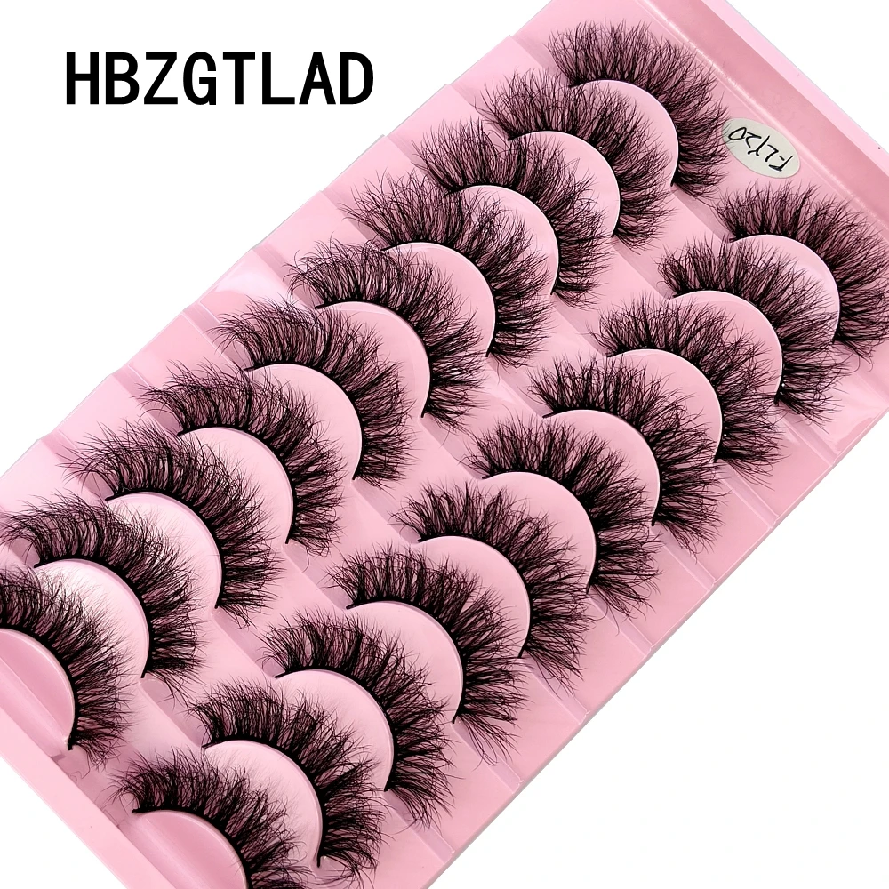 Rzęsy 3D faux mink puszyste i gęste – zestaw 10 par Jasny niebieski