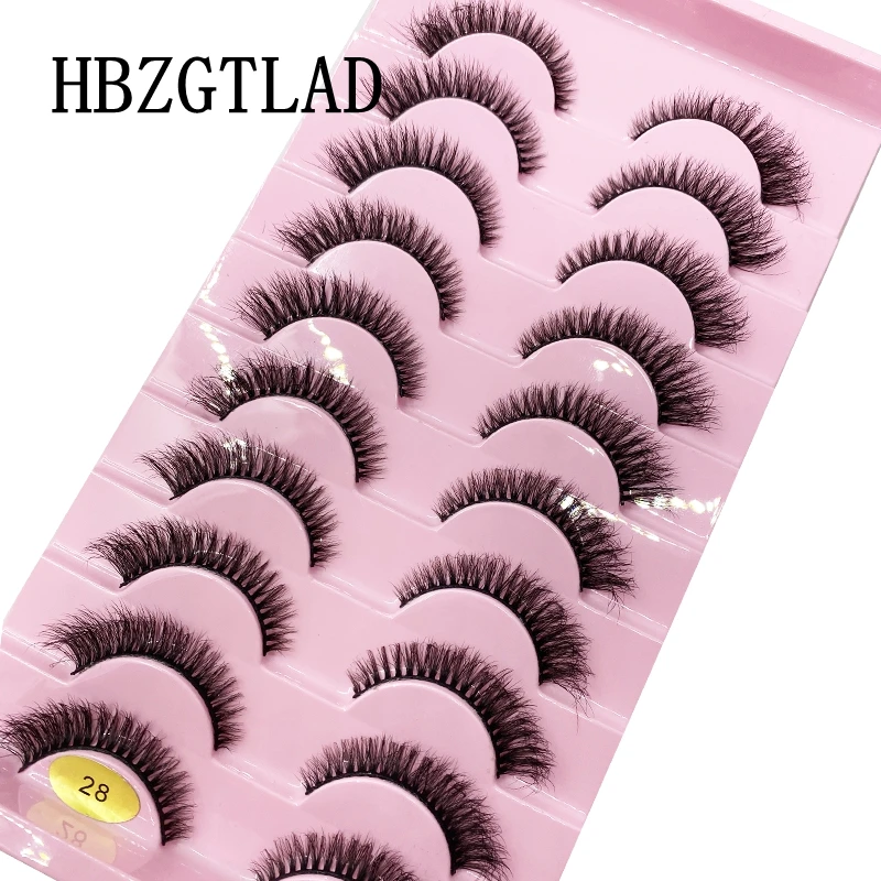 Rzęsy 3D faux mink puszyste i gęste – zestaw 10 par Niebieski