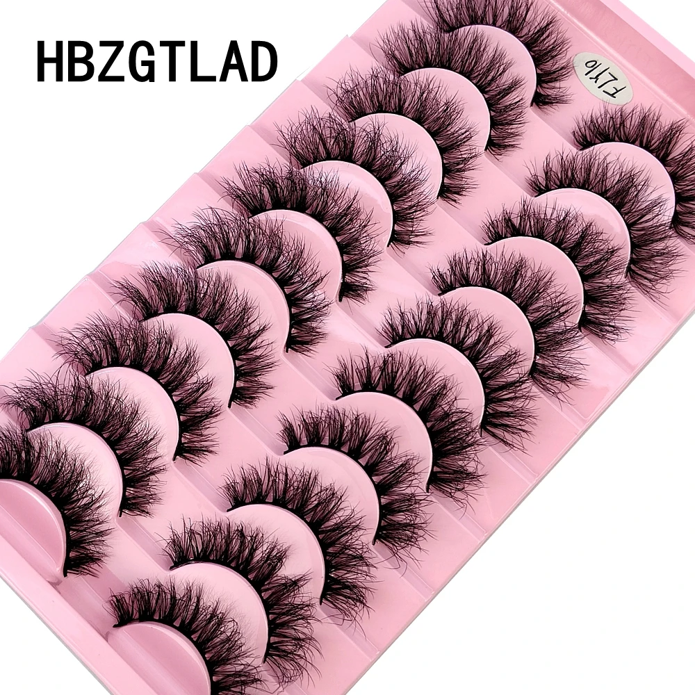 Rzęsy 3D faux mink puszyste i gęste – zestaw 10 par Róża czerwona