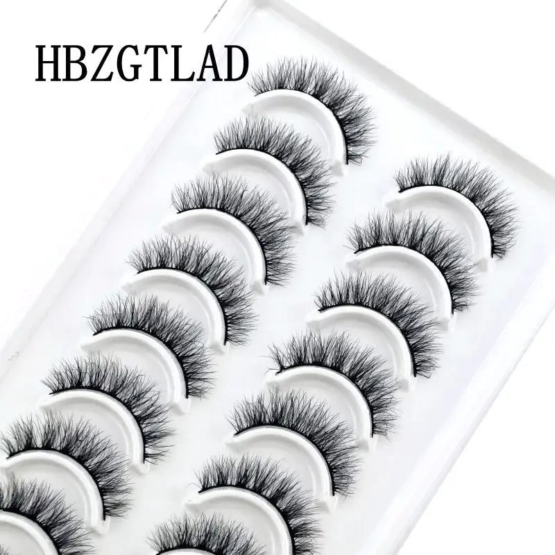 Rzęsy 3D faux mink puszyste i gęste – zestaw 10 par Szczotkowany chrom