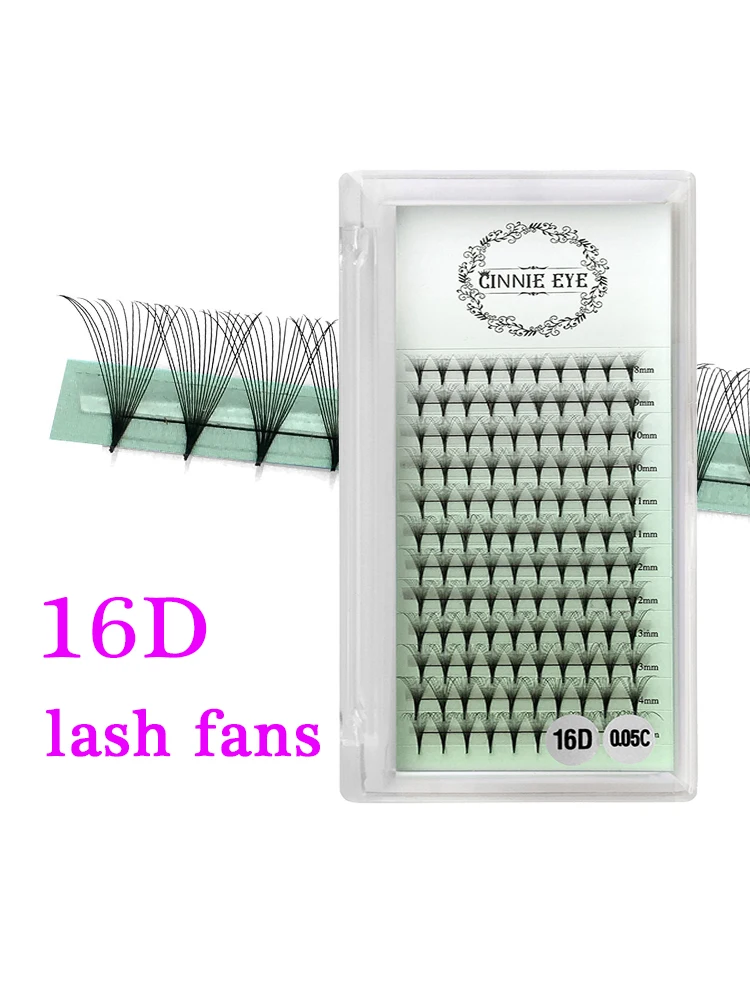 Rzęsy objętościowe 10D Volume premade fans do przedłużania Czarny i czerwony
