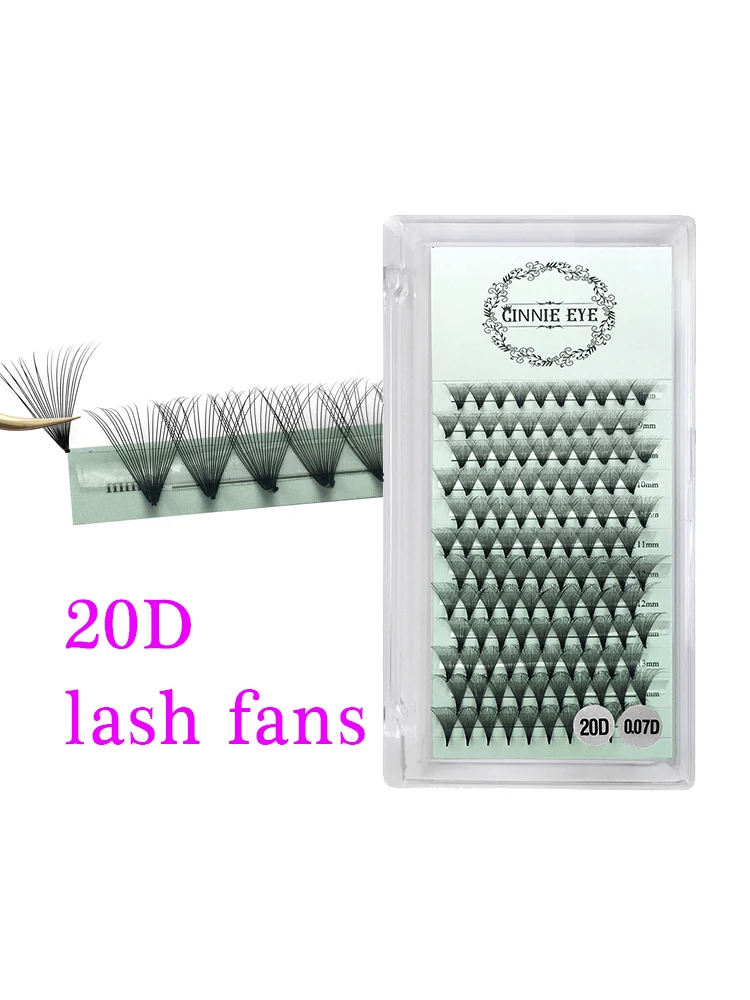 Rzęsy objętościowe 10D Volume premade fans do przedłużania Czerwone wino