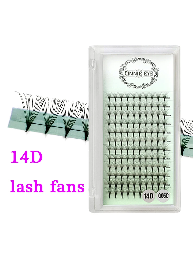 Rzęsy objętościowe 10D Volume premade fans do przedłużania Jasny