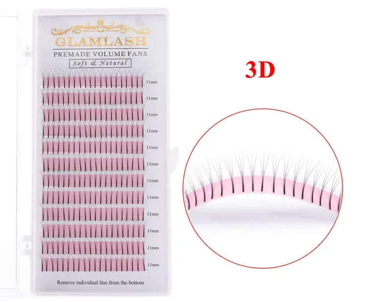 Rzęsy objętościowe GLAMLASH 2D-6D długie premade rosyjskie Pomarańczowy