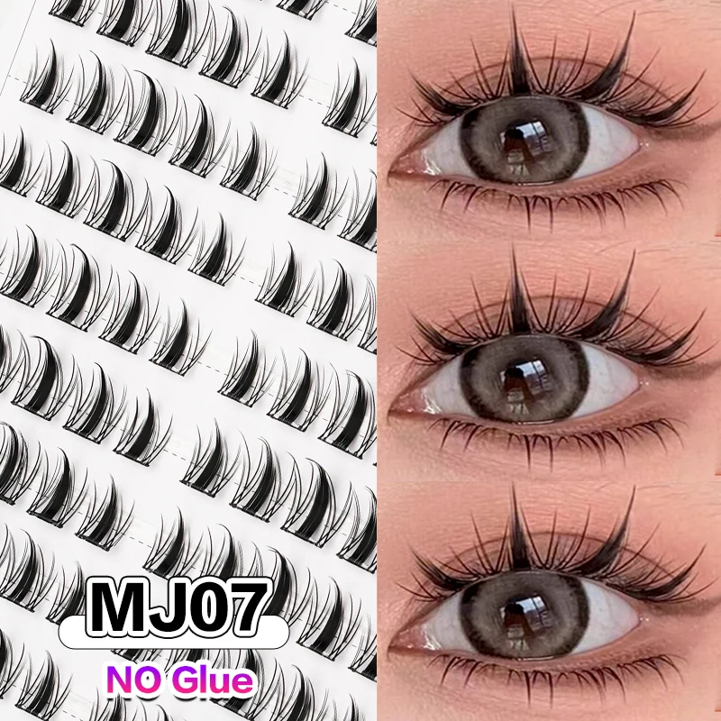 Samoprzylepne rzęsy DIY 100 klastrów bez kleju Miedź