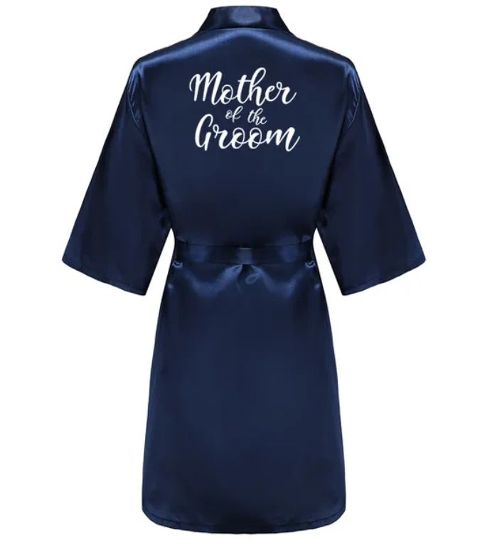 Satynowy szlafrok ślubny plus size kimono dla druhny i panny młodej Khaki