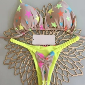 Seksowne bikini w cętki ze stringami 01