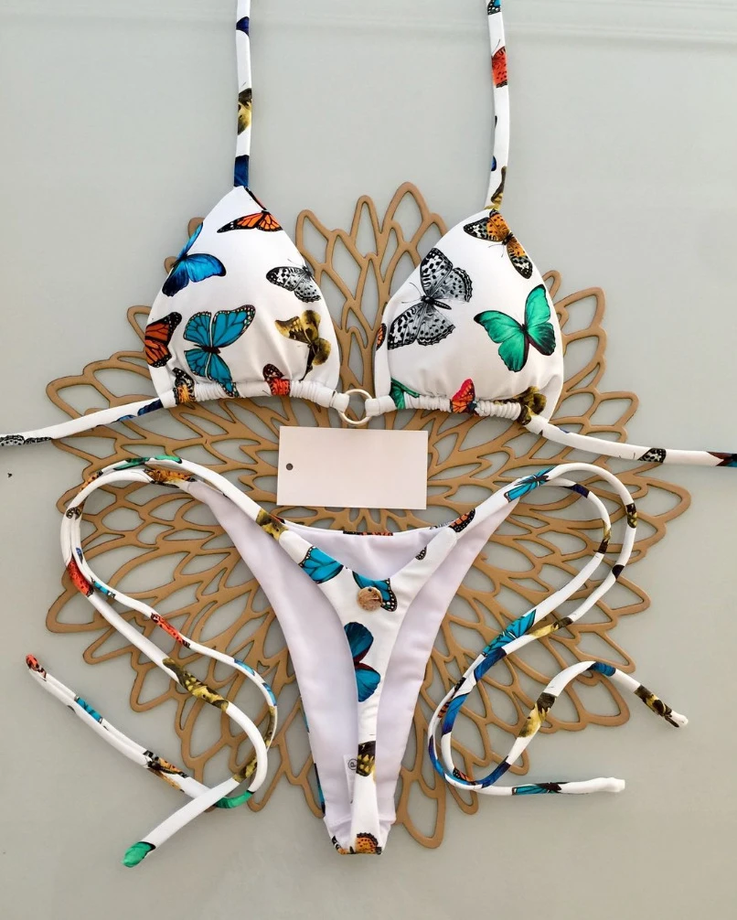 Seksowne bikini w cętki ze stringami 21