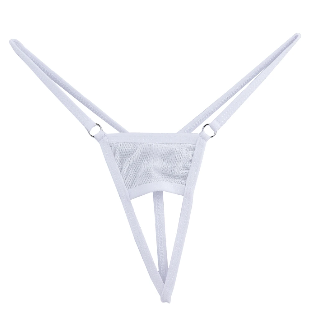Seksowne stringi damskie mini T-back Czarny