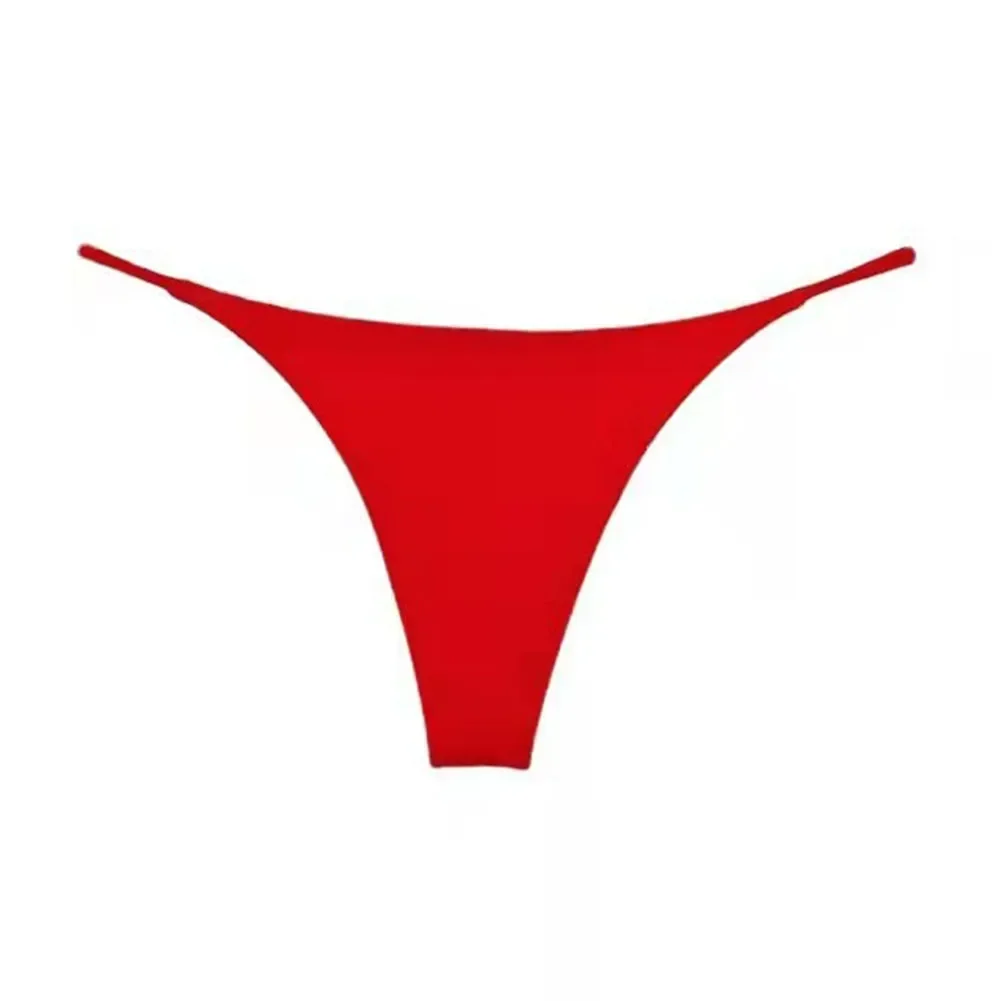 Seksowne stringi damskie typu T-back z niskim stanem Czerwony