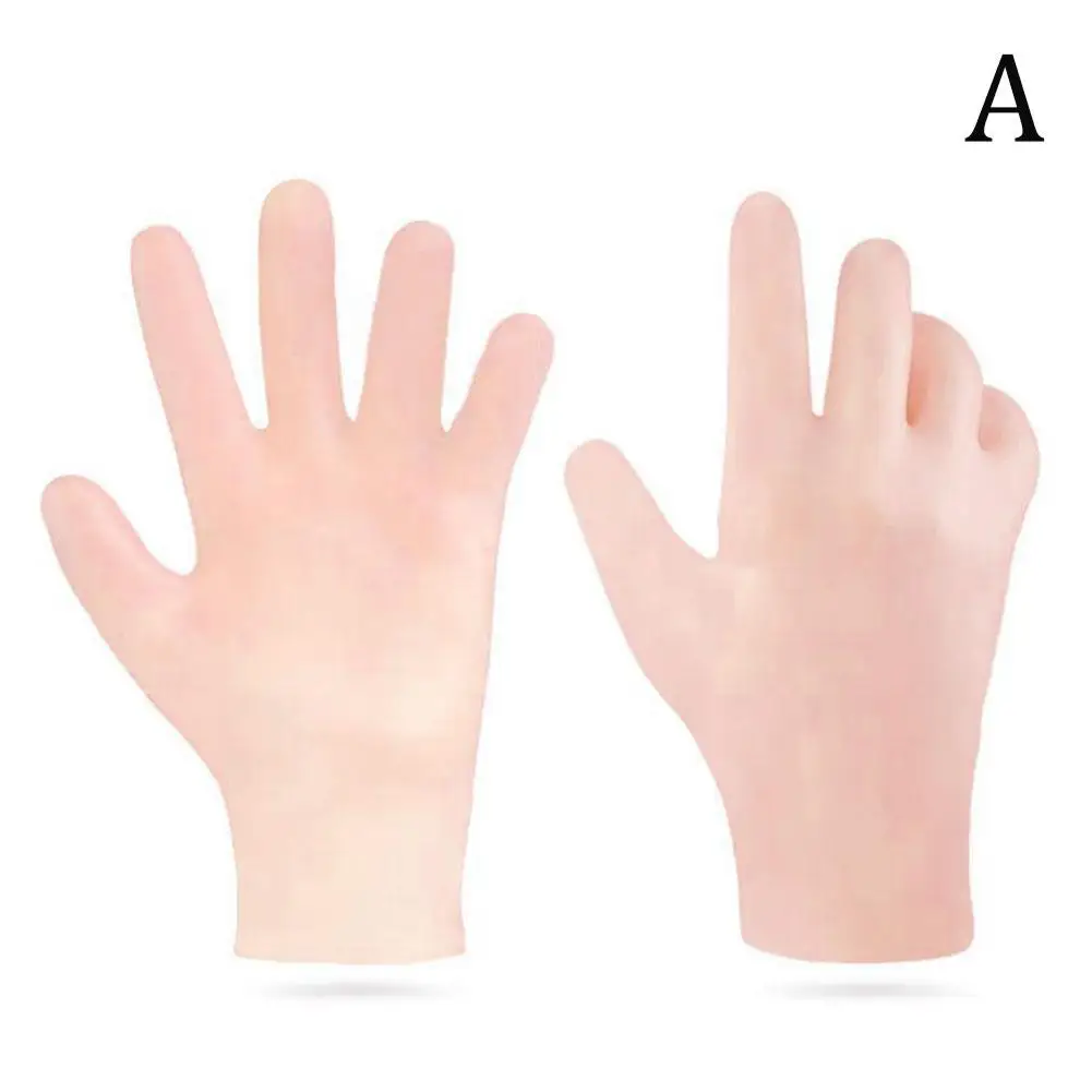 Silikonowe rękawiczki SPA do dłoni – nawilżanie i wygładzanie skóry Jasnoszary