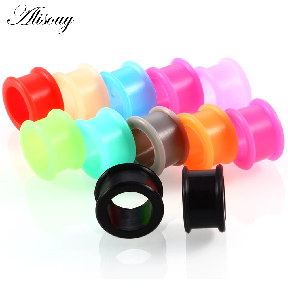 Silikonowe tunelki do uszu expander 3-25mm kolorowe Czerwony