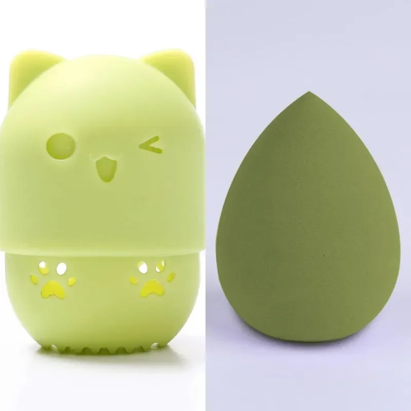 Silikonowy pojemnik na gąbkę kosmetyczną beauty blender Brązowy