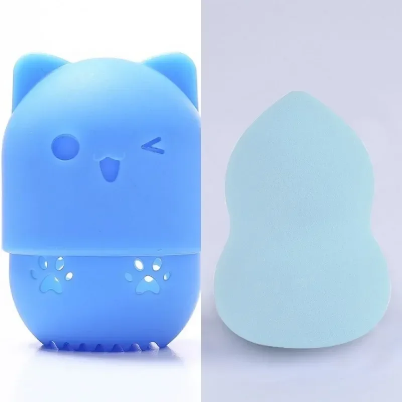 Silikonowy pojemnik na gąbkę kosmetyczną beauty blender Ciemny brąz