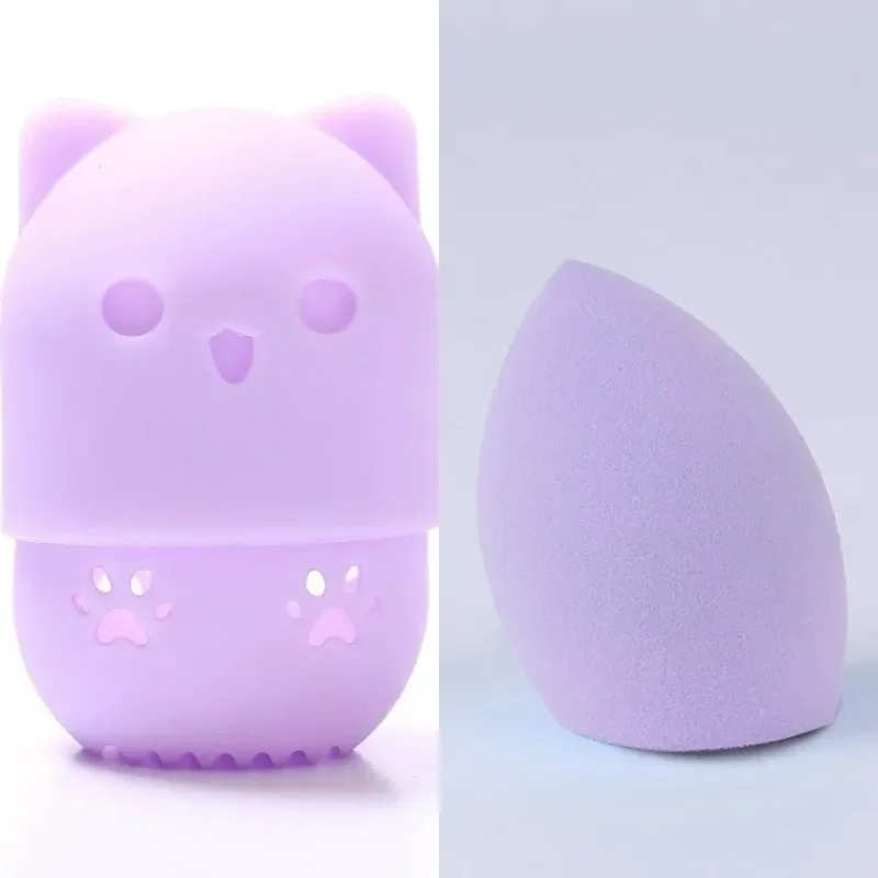 Silikonowy pojemnik na gąbkę kosmetyczną beauty blender Khaki