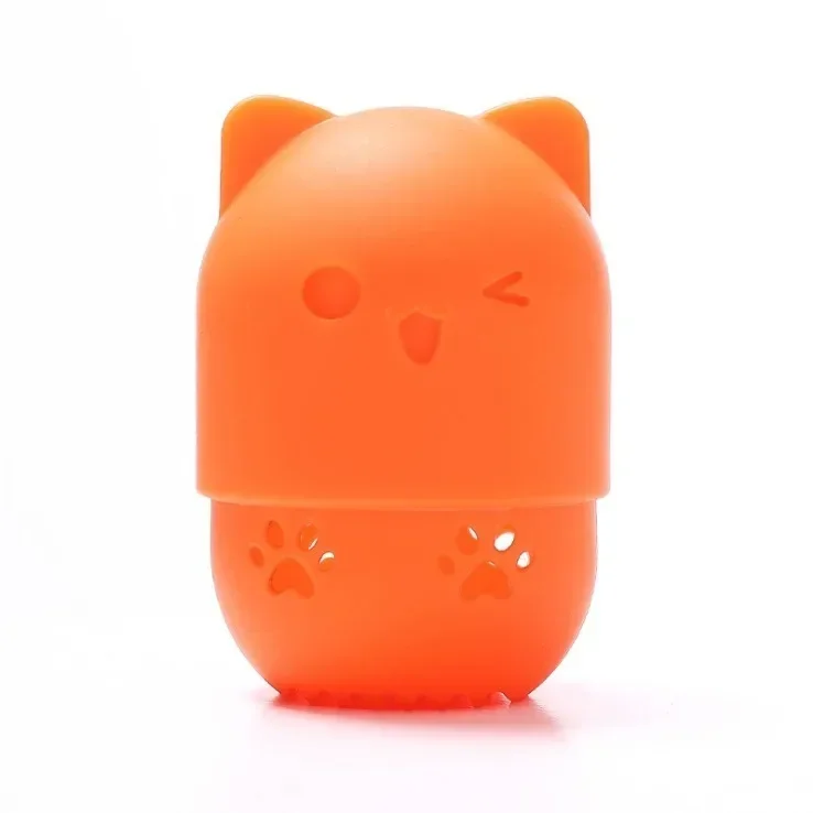 Silikonowy pojemnik na gąbkę kosmetyczną beauty blender Fioletowy