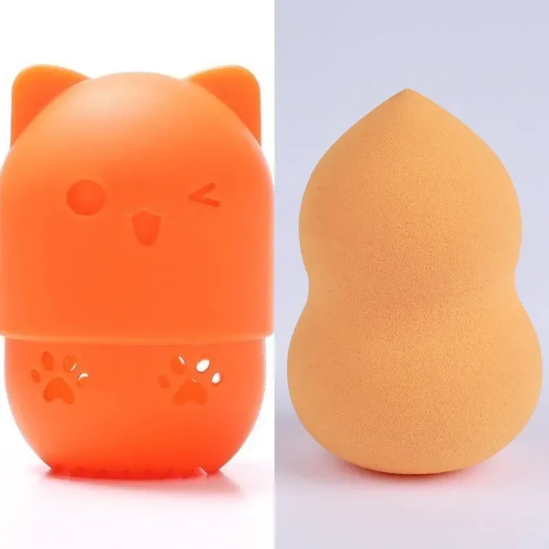 Silikonowy pojemnik na gąbkę kosmetyczną beauty blender Nieba niebieski