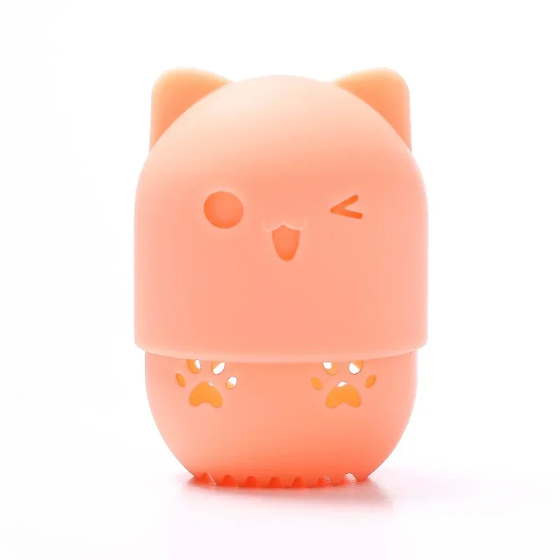 Silikonowy pojemnik na gąbkę kosmetyczną beauty blender Pomarańczowy