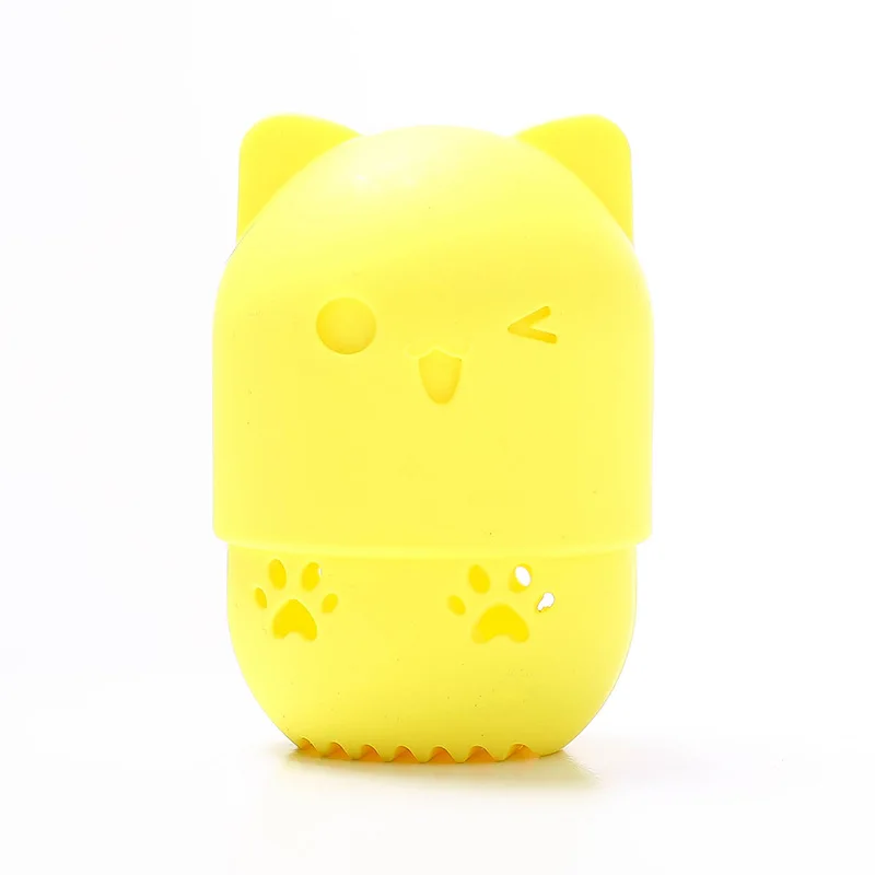 Silikonowy uchwyt do suszenia gąbki beauty blender — pojemnik Niebieski
