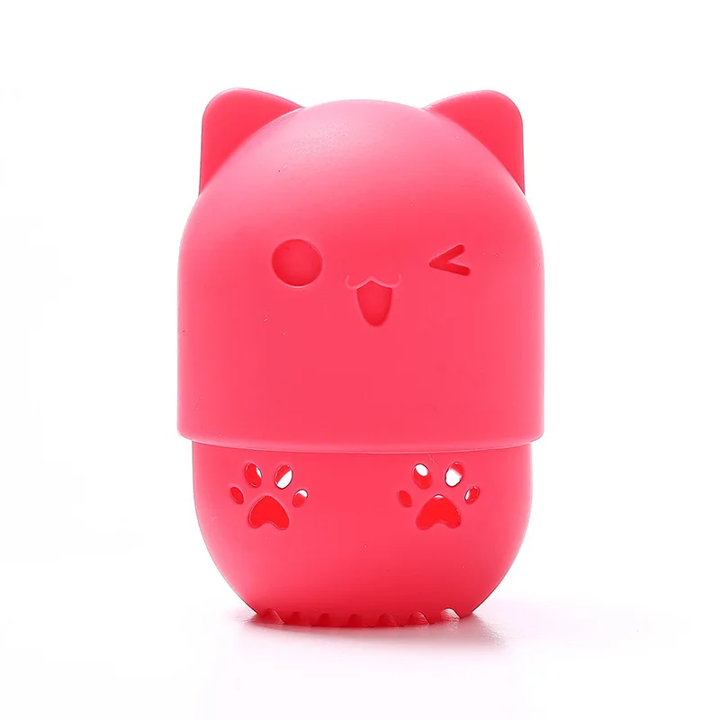 Silikonowy uchwyt do suszenia gąbki beauty blender — pojemnik Wielokolorowy