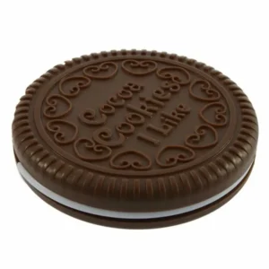Składane lusterko kieszonkowe – wzór ciasteczka Oreo Czarny