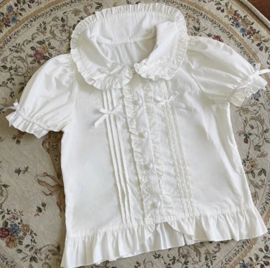 Słodka sukienka Lolita JSK z koronką i kokardą Shirt