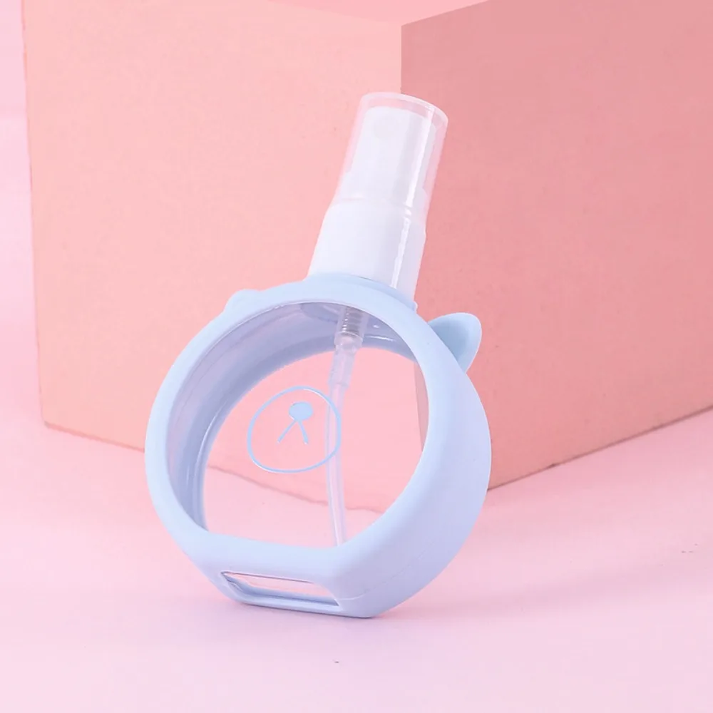 Słodki mini spray do perfum 55 ml z silikonową pokrywką wielokrotnego napełniania Jasnoszary