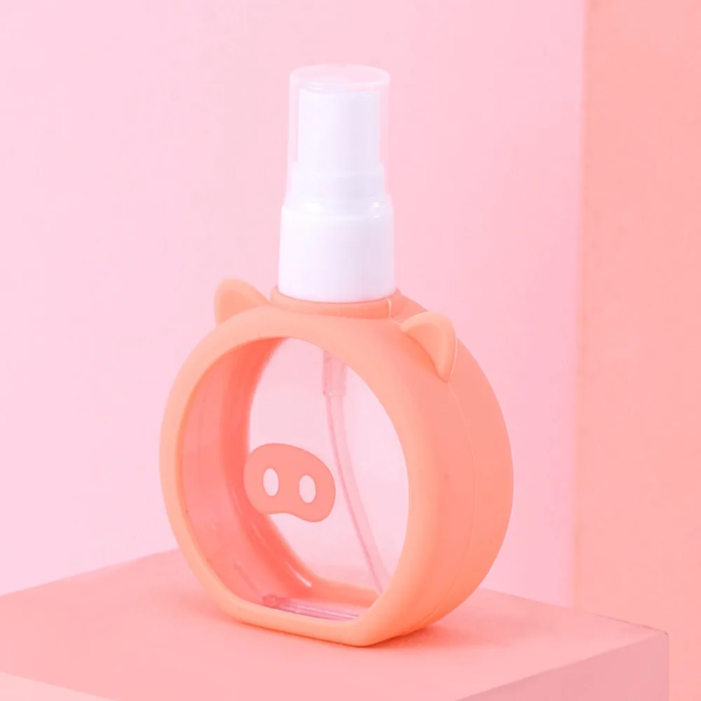 Słodki mini spray do perfum 55 ml z silikonową pokrywką wielokrotnego napełniania Jasnożółty