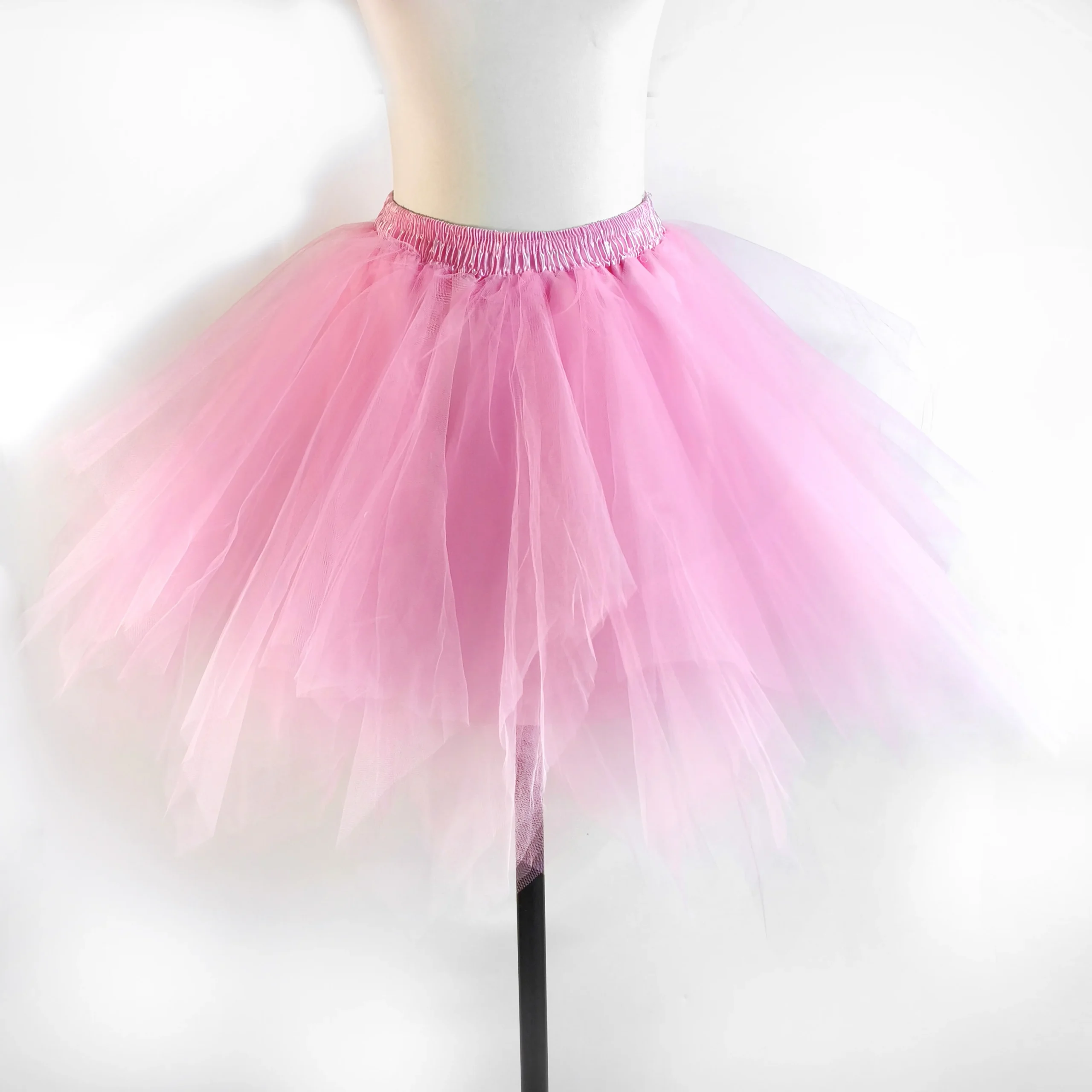 Spódnica tutu z tiulu balowa na imprezę dla dorosłych Różowy