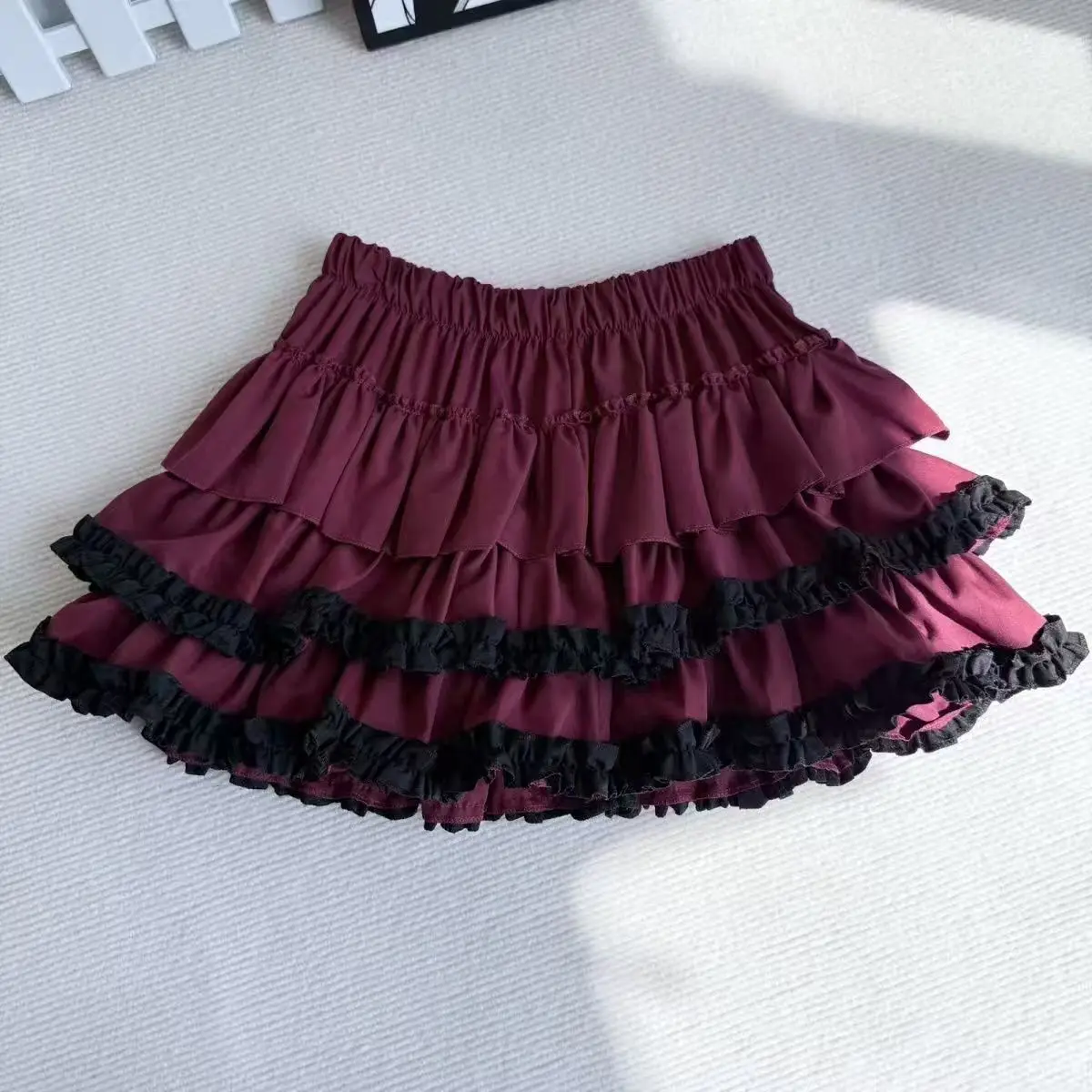Spódniczka mini lolita koronkowa puchata A-line Y2K Lawenda