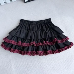 Spódniczka mini lolita koronkowa puchata A-line Y2K Szary