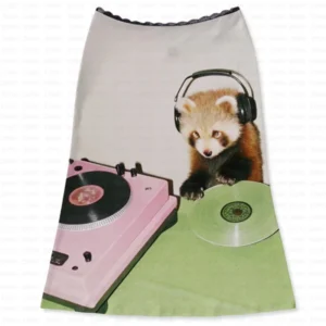 Spódniczka mini Y2K z koronką i wzorem panda Wielo