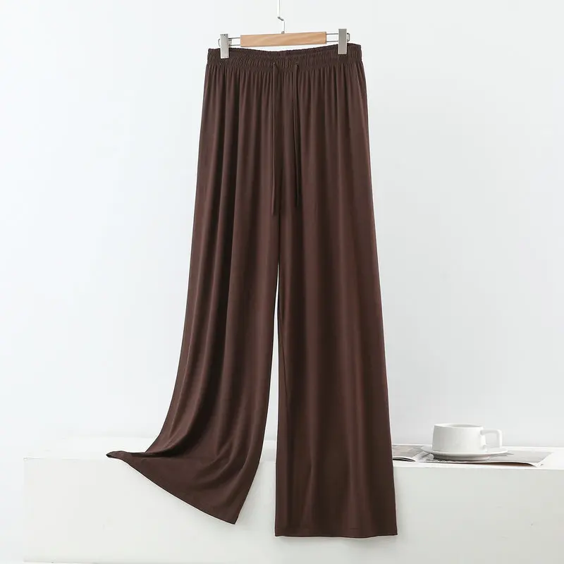 Spodnie do spania z modalu z szerokimi nogawkami plus size Kolba