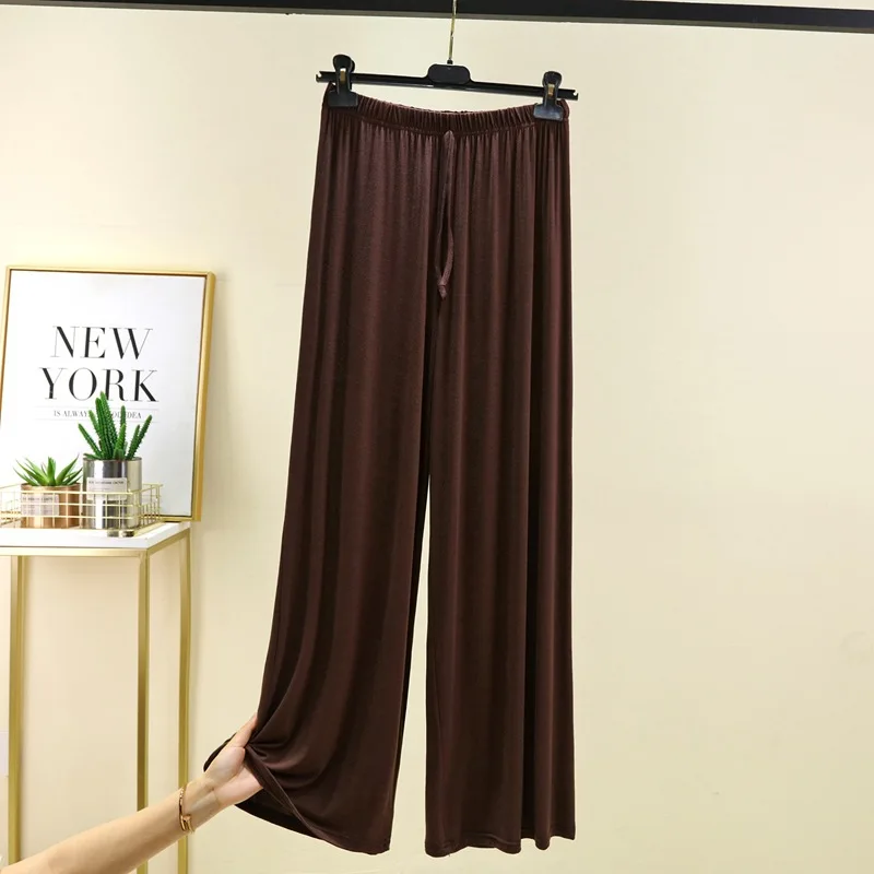 Spodnie damskie plus size z szerokimi nogawkami Pomarańczowy