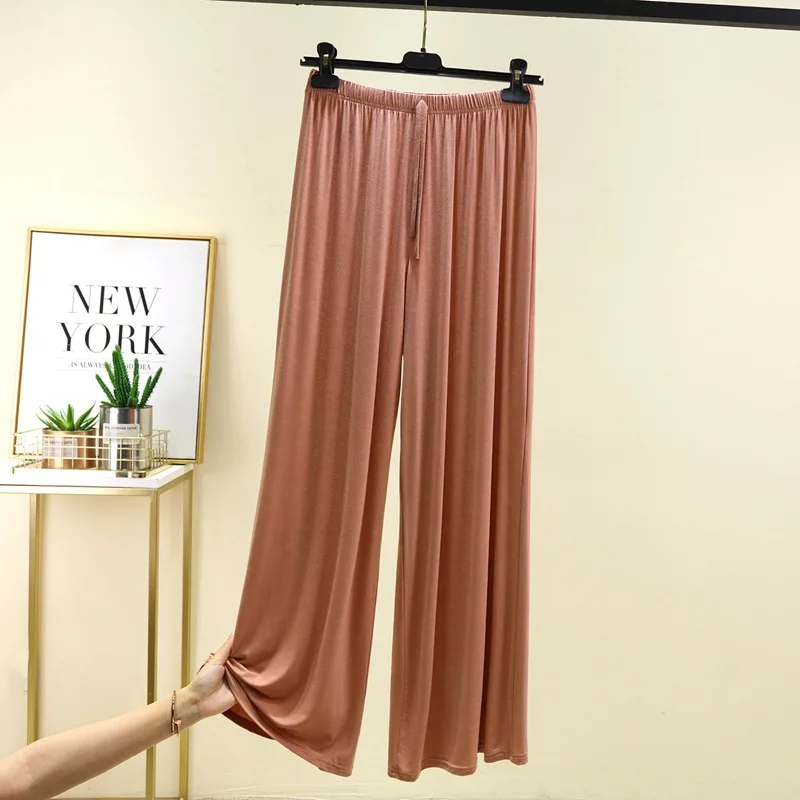 Spodnie damskie plus size z szerokimi nogawkami Szary