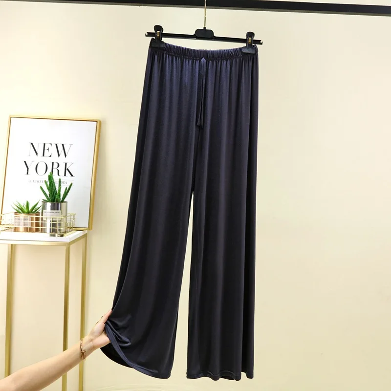 Spodnie damskie plus size z szerokimi nogawkami Zielony